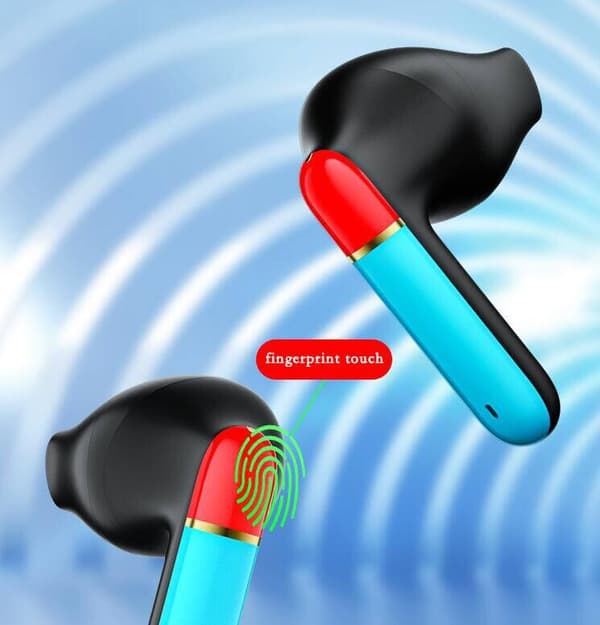 Trådløst Bluetooth-hodetelefoner In-Ear Stereohodetelefoner Red