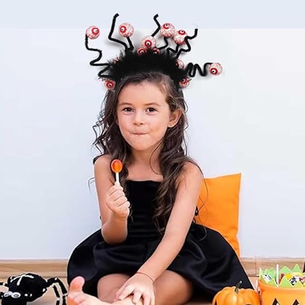 Halloween-hiuspanta, kauhu silmät, hiuslisävarusteet, veriset silmämunat, hiusvarusteet
