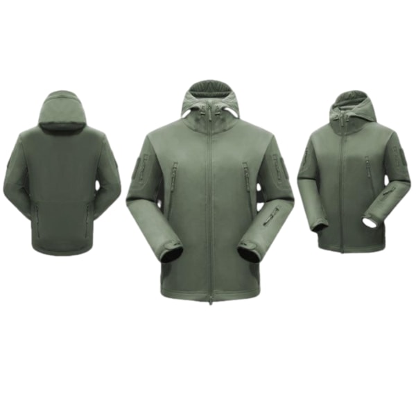 Miesille tarkoitetut metsästysvaatteet kylmään säään - Camo-metsästysjakku ja -housut Green XL