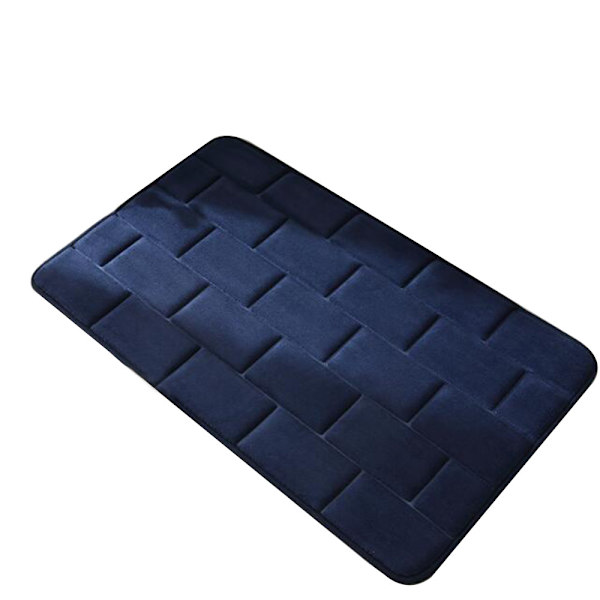 Superabsorberende Hurtigtørrende Badeværelsessvamp Gulvmåtte Navy Blue 40*60CM