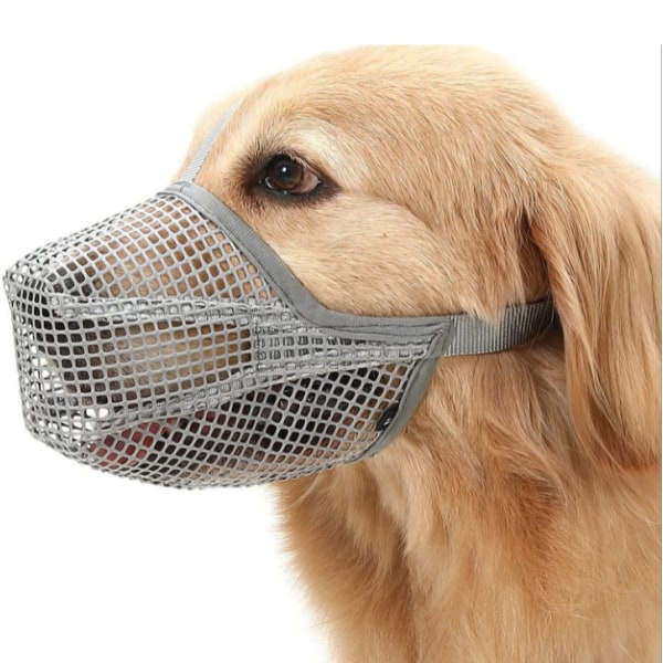 Hund nosparti, munkorg med mjukt mesh grey XS