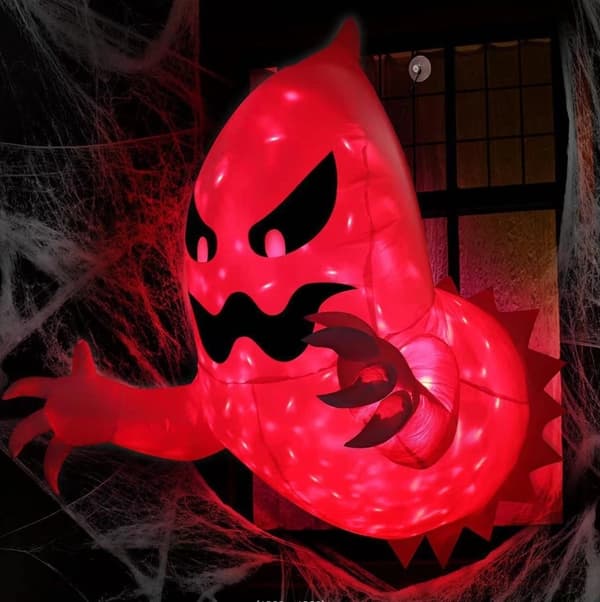 Halloween-ilmapallohaamu LED-valolla sisä- ja ulkokäyttöön White