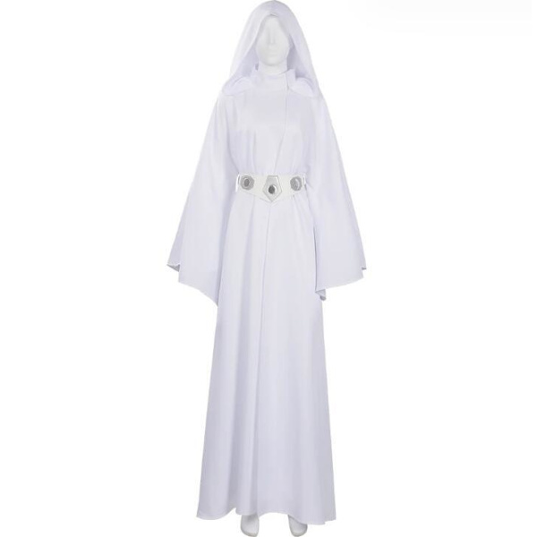 Naisten Prinsessa Leia Cosplay-asu Valkoinen Mekko S