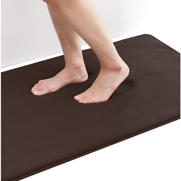 Memory Foam badmatta, supermjuka absorberande badrumsmattor brown 43x61