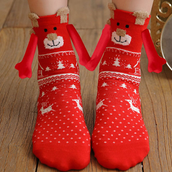 Christmas Handshake Socks Par Magnetic Handshake Socks Style2