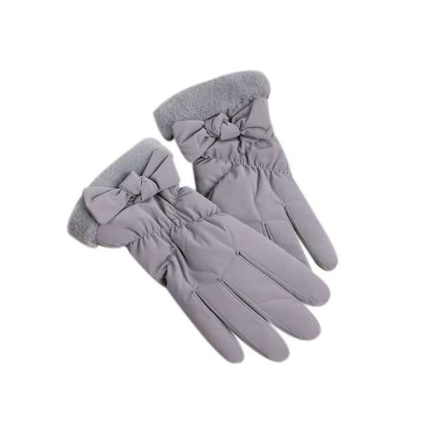 Vinterhandskar för kvinnor med pekskärmsfingrar varma handskar grey