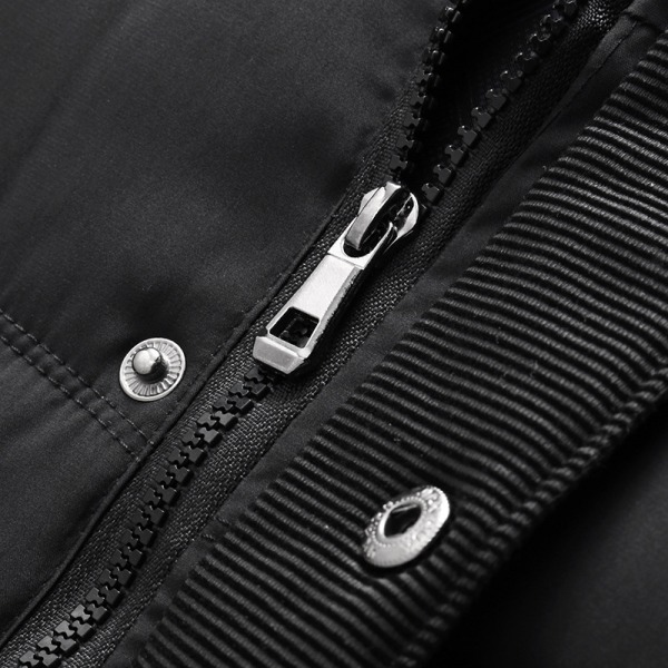 Mænds Hættetrøje Vinterjakke med Aftagelig Black 4XL