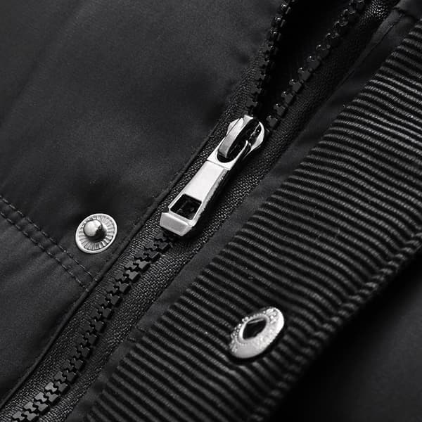 Vinterjakke for menn med avtakbar hette Black 4XL