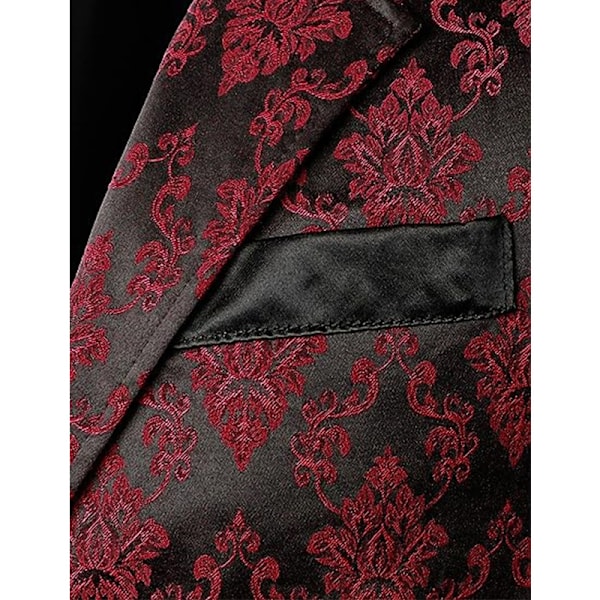 Herrar Victorian Väst Steampunk Gotisk Väst Red M