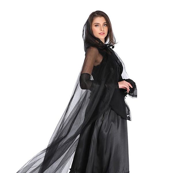 Spöksbrud Kostym Halloween Kvinna Vuxen Kostym Style4 XL
