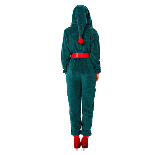 Jumpsuit med huva för kvinnor för jul M