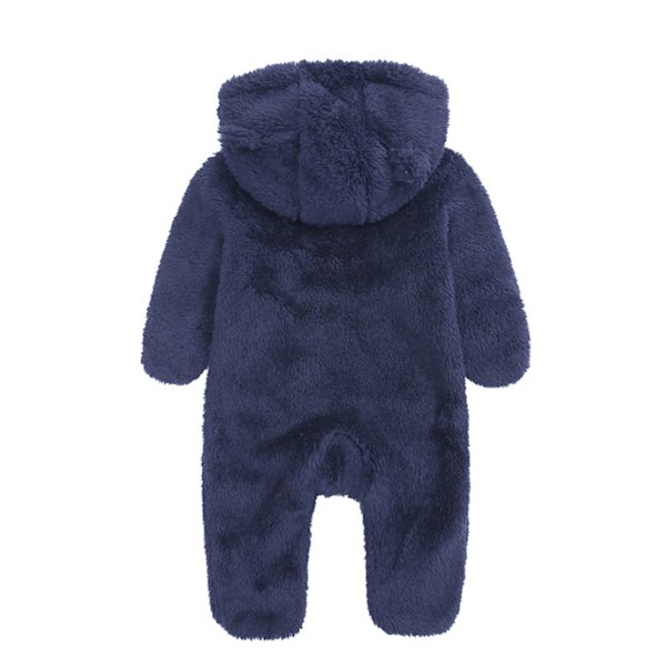 Jumpsuit med huva i fleece för nyfödd navy blue 12 M
