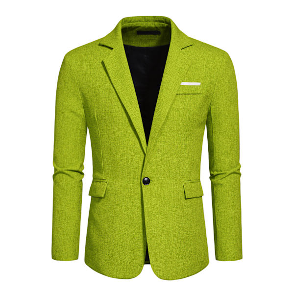 Slim Fit kavaj för män, lätt kostymjacka, 1 knapp green M