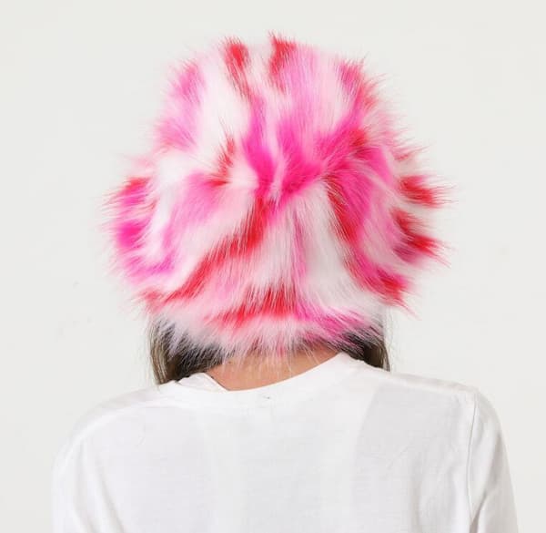 Dames Vinter Kunstig Pels Fuzzy Varmt Spandhat Pink