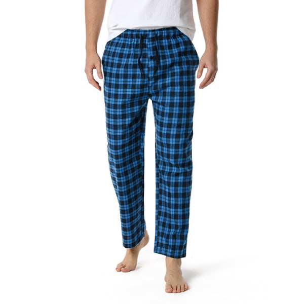 Supermjuka pyjamasbyxor i bomull för män dark blue M