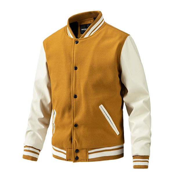 Hettegenser for menn i bomull, smal passform, med bokstaver Yellow M