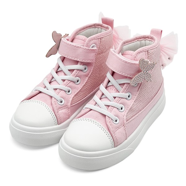 Flickor Bedårande Mode Höga Casual Canvas Sneakers pink 34