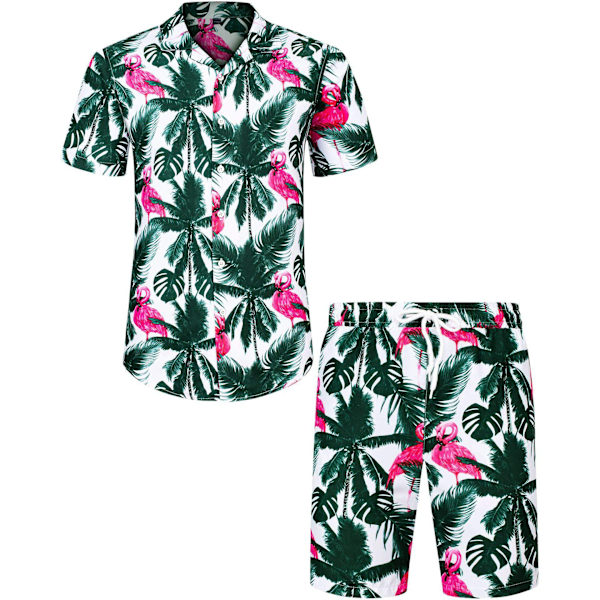 Hawaiian skjorta och shorts set för män Style 3 M