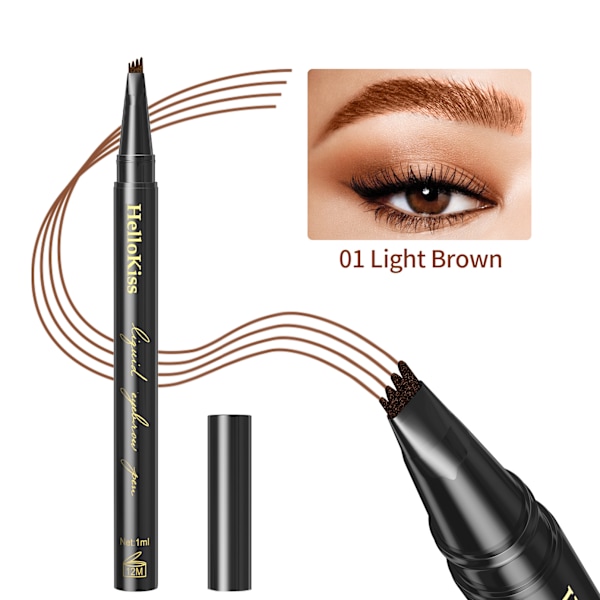 Øjenbrynblyant med Mikro-Gaffelspidsapplikator Light Brown