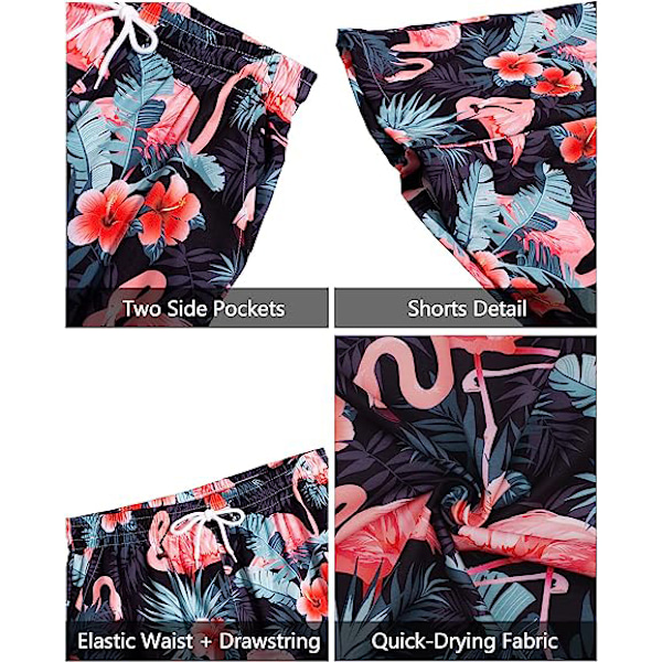 Hawaiian skjorta och shorts set för män Style 4 XL