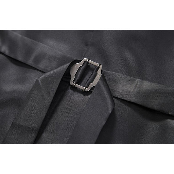 Herrar Slim Fit Dubbelknäppt Väst Light Gray XL