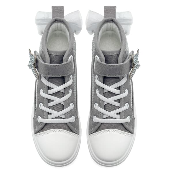 Søde høje sneakers i kanvas til piger grey 32