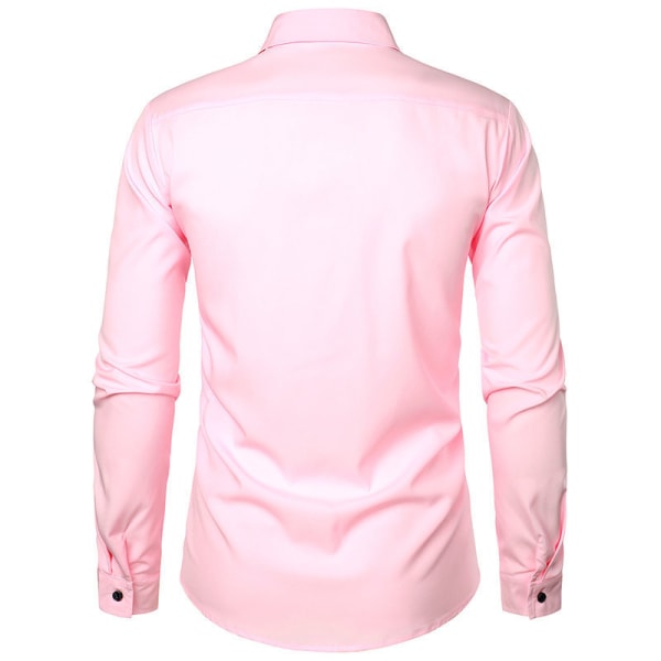 Franska manschettskjortor för män Pink XL