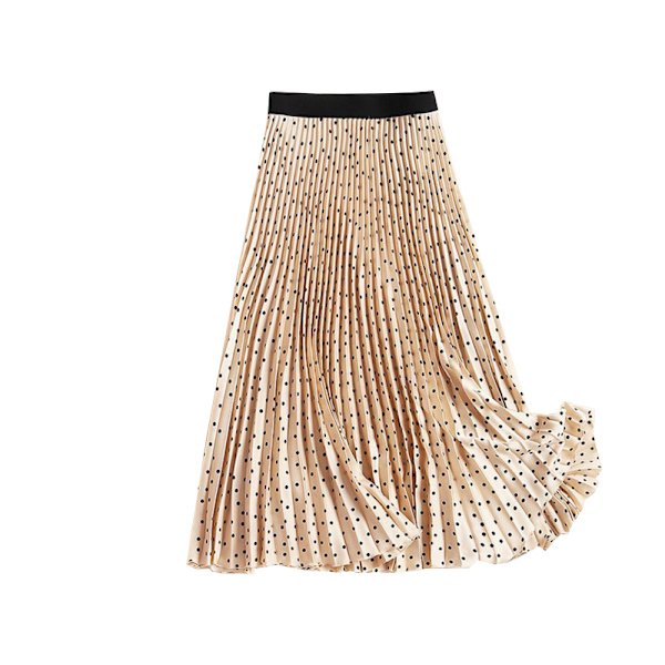 Dame Midi Tulle Skjørt Elastisk Højtaljet Skjørt Khaki M