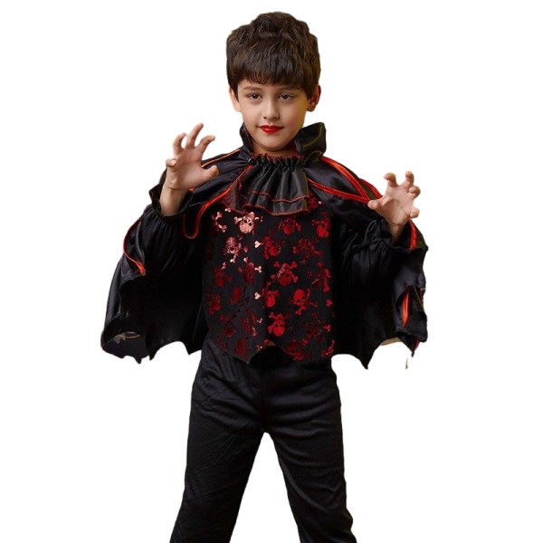 Barn Retro Vampyr Häxa Halloween kostym Boy 130
