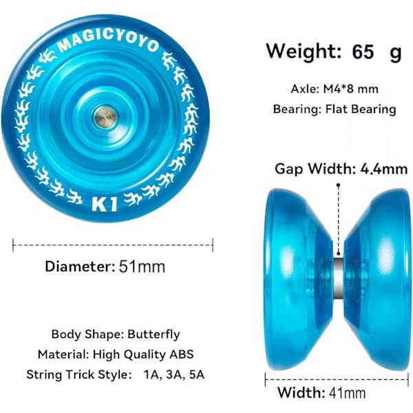 K1 Yoyo Responsive Ball för nybörjare Blue