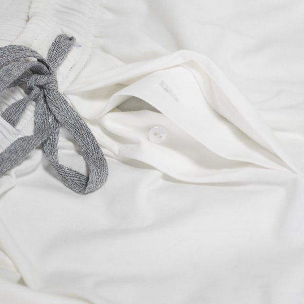 Pyjamasbyxor i bomull för män med fickor Red M