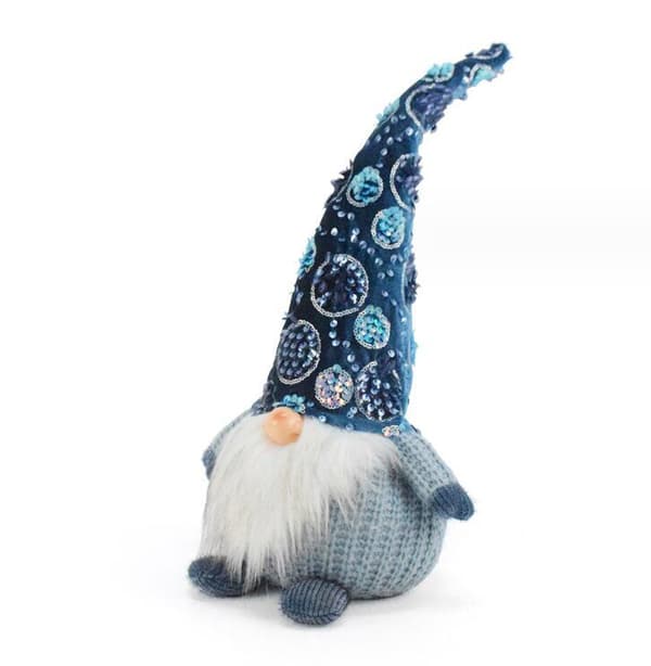 Blå Sekvens Ansigtsløs Dukke Figur Ornament Blue