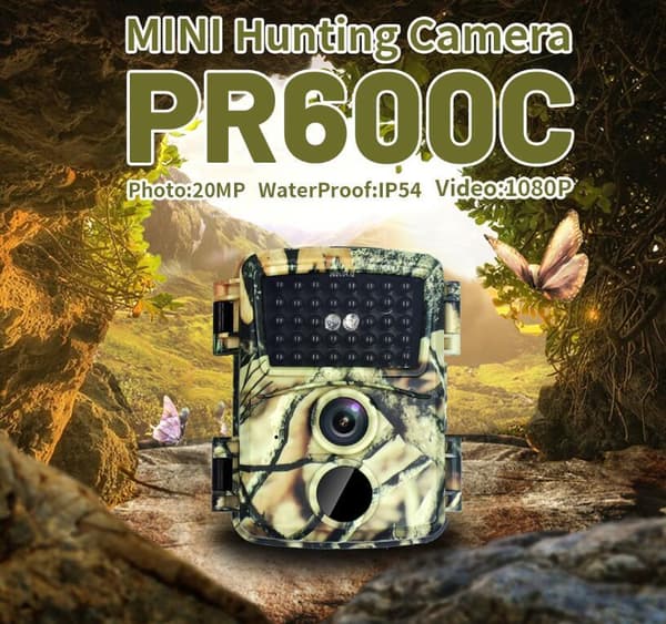 PR600 20MP Mini Bærbar Vanntett IR-Kamera Gray