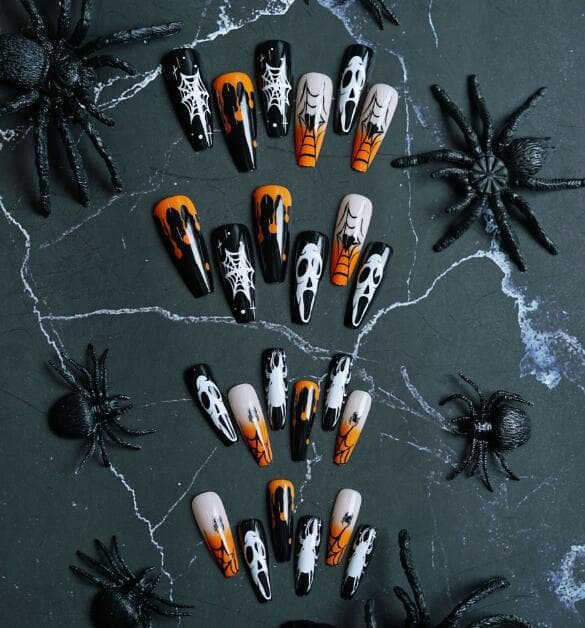 24 stk. Halloween Spindelvævsrustningstykker 24PCS