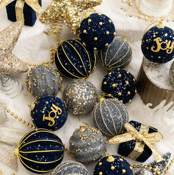 Julgran Julboll prydnader blue