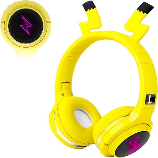 Trådlösa Bluetooth-hörlurar för barn med inbyggd mikrofon Yellow