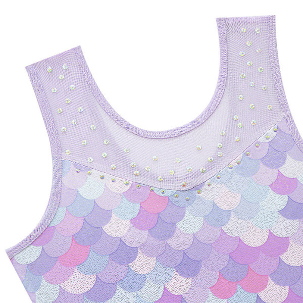 Leotards til Piger Gymnastik Toddler Dance Biketards Havfrue Atletisk Dansedragt Pink 14