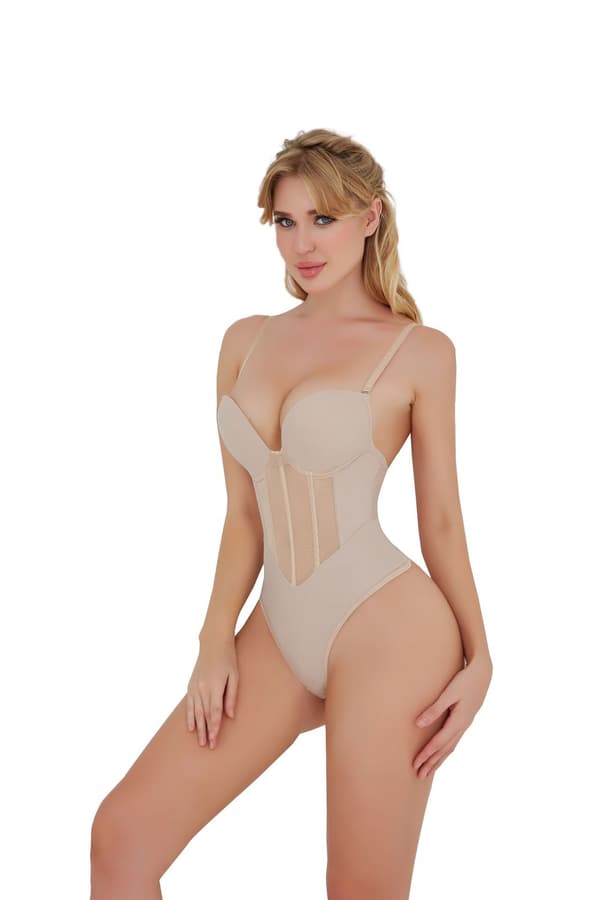 Dame Ultra Fastgørende Kropsformer Beige 3XL