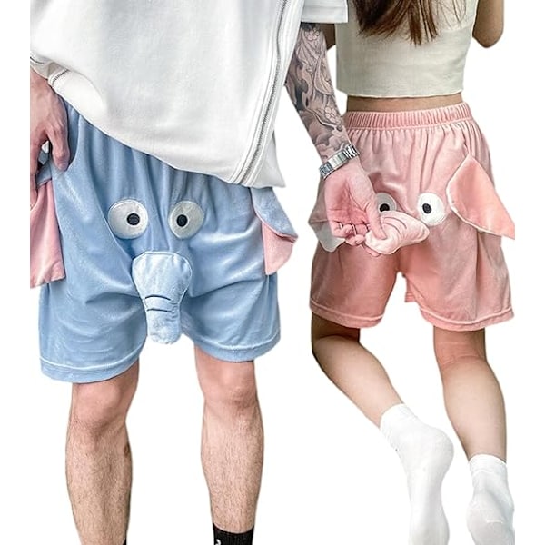 Hauskat Elefantti-Shortsit, Söpöt ja Upeat Elefantti-Pyjama-Shortsit Pink 4XL