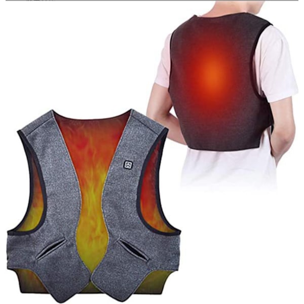 Uppgraderad ultratunn osynlig uppvärmd väst XL