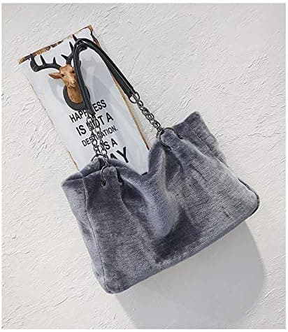Håndveske i kunstig pels for kvinner 45*18CM