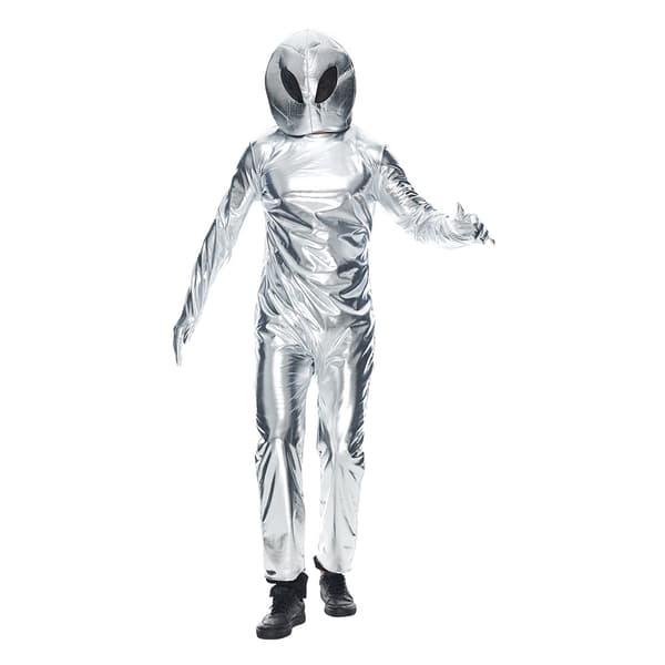 Unisex Metallic Bodysuit med hette for voksne XL