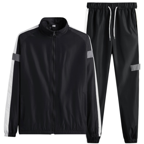 Set för män Activewear Full Zip Trainingsuit black XL