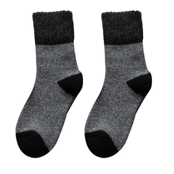 Herrstrumpor Tjockstickad Varm vinterstrumpa grey
