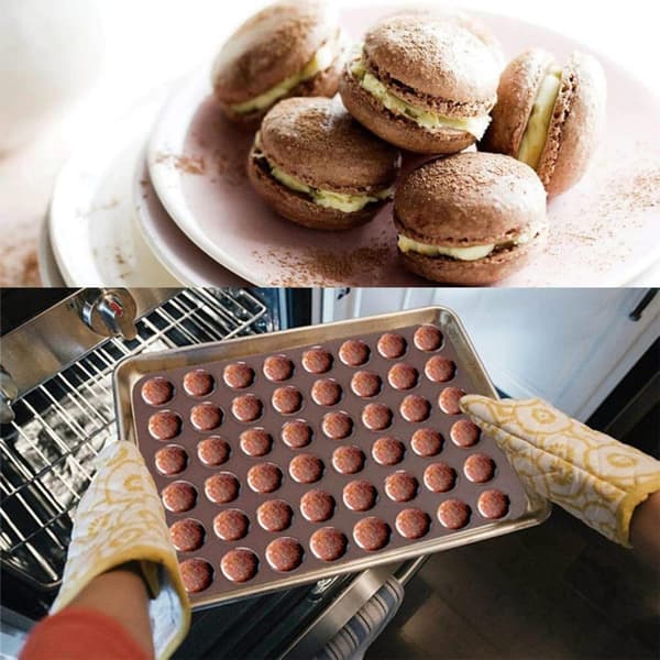Silikon Macaron Bageplader, 2 Ikke-Klæbende Silikon Bageplader