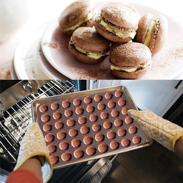 Silikonbakplåtar för Macarons, 2 Icke-Klibbiga Silikonbakplåtar