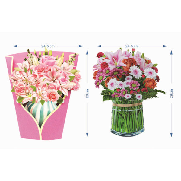 Mors Dag-kort, Solros & Fjäril, Livsstor Evighetsblombukett Mors Dag-presenter Q2
