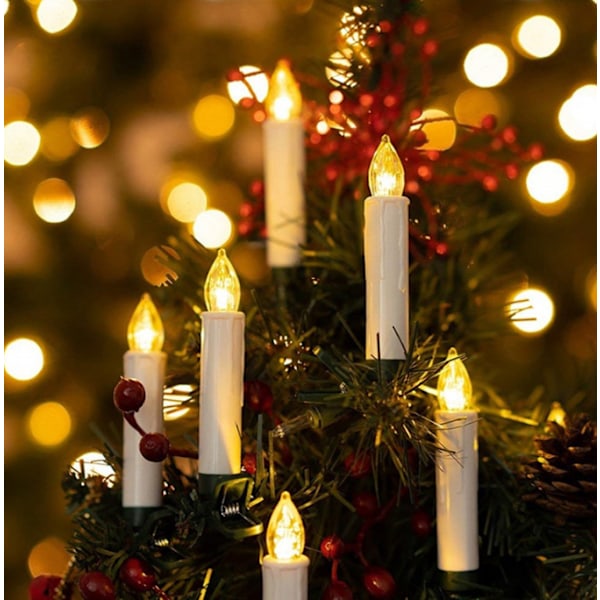 Flameless julljus för julgranar 20pcs