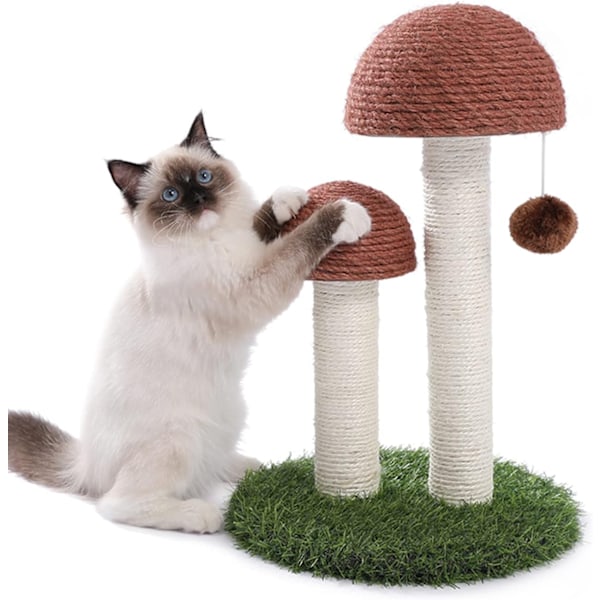 Kattenskrapepost, Høy Soppformet Kattenskrape med Interaktivt Lekeball
