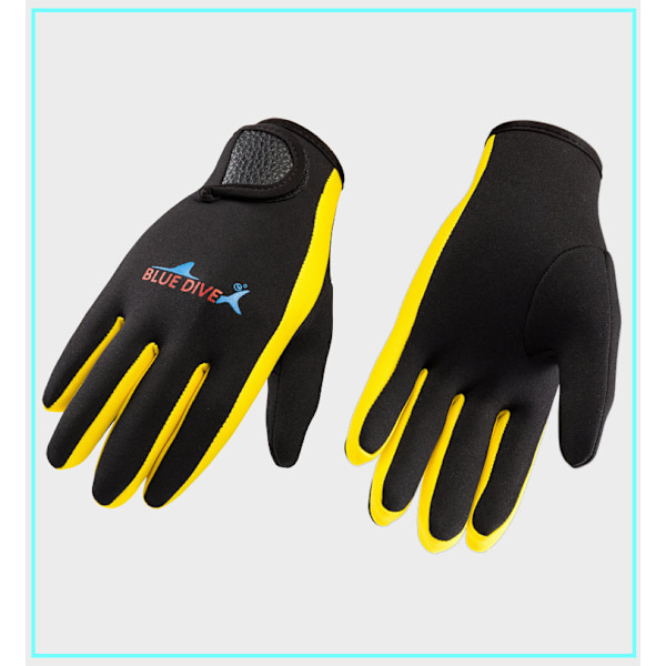 Five Finger Neopren Dykhandskar Våtdräktshandskar Yellow M